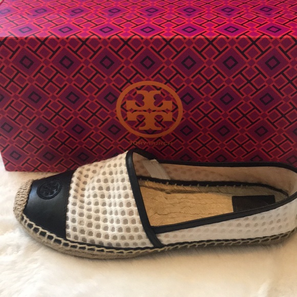 Tory Burch Shoes - Tory Burch Grenada Espadrille Mesh/Veg Leather